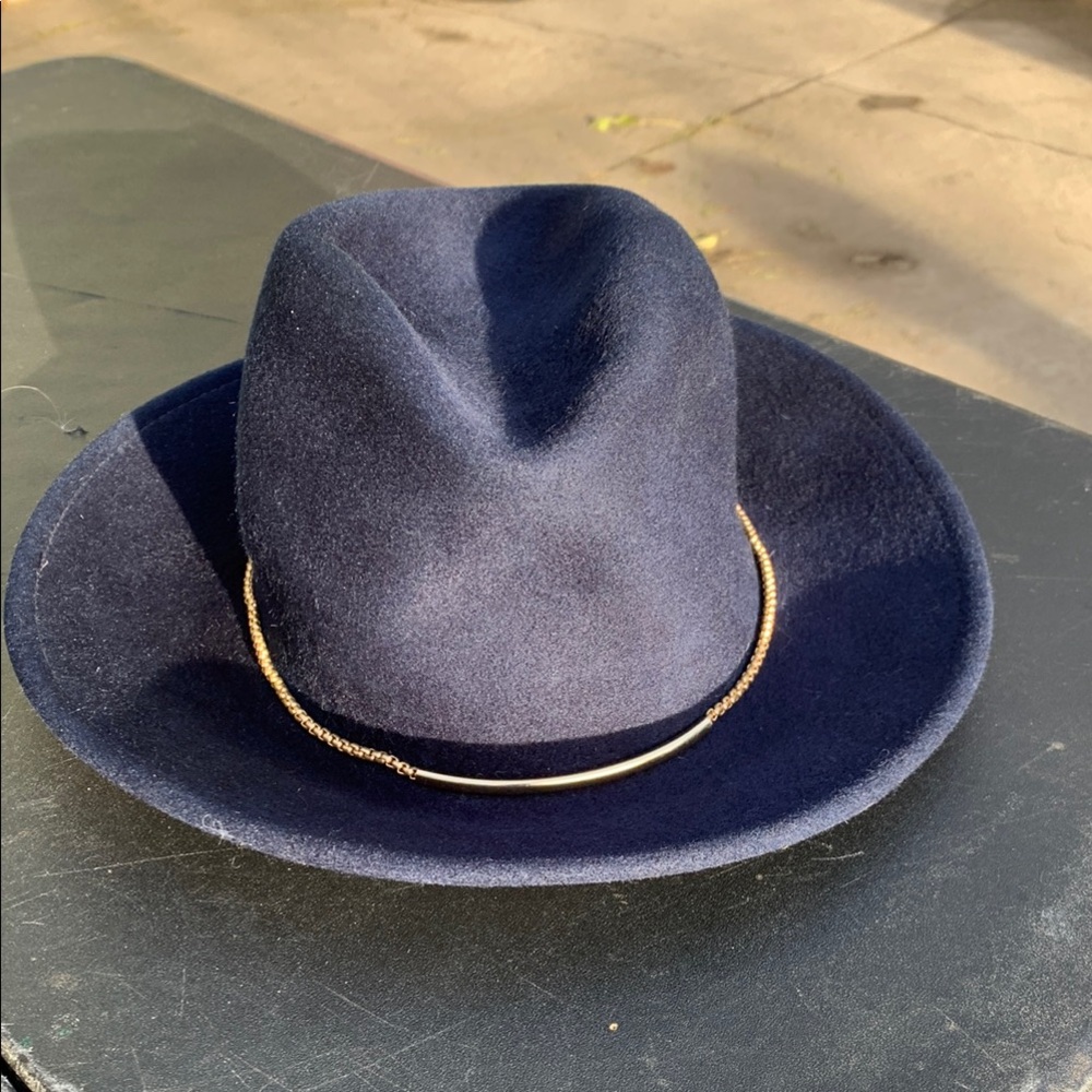 Eugenia Kim Wool Fedora With Gold Accent Chain